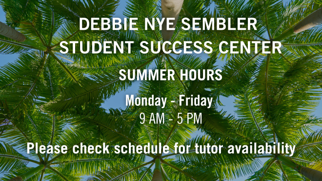 Click here to view our tutoring schedule!