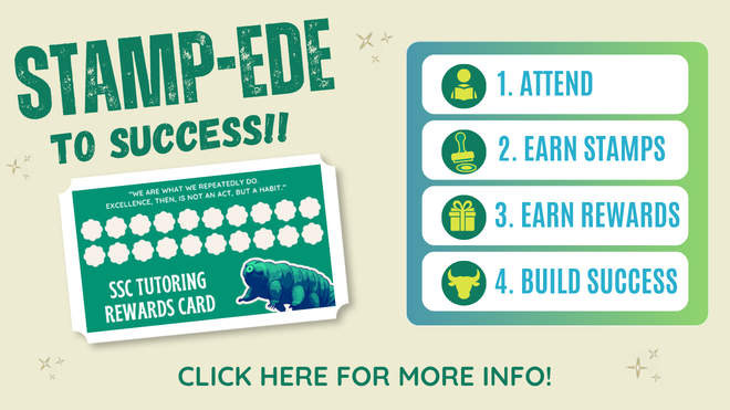 Join our Stamp-ede to Success tutoring rewards program!  Click this image to learn more!